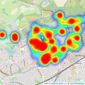 Seymours Estate Agents - Horsell listings heatmap