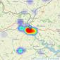 Wood's Estate Agents and Auctioneers - Totnes listings heatmap