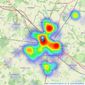 Gould & Harrison Estate Agents - Ashford listings heatmap