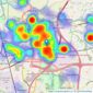 Bridgfords - Bamber Bridge listings heatmap