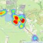 Cooper & Tanner - Cheddar listings heatmap