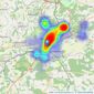 Connells - Tunbridge Wells listings heatmap