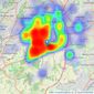 Grove Properties Group - Halesowen listings heatmap