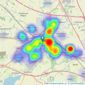 Brown & Cockerill Estate Agents - Rugby listings heatmap