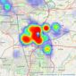 Ben Rose Estate Agents - Bamber Bridge listings heatmap