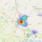 John Taylors - Louth listings heatmap