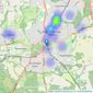 Martin & Co - Tunbridge Wells listings heatmap