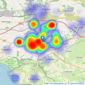 Watts & Morgan - Bridgend listings heatmap