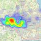 Sarah Mains Residential Sales and Lettings - Newcastle listings heatmap