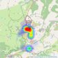 Tom Parry & Co - Blaenau Ffestiniog listings heatmap