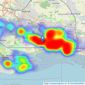 Bear Estate Agents - Leigh-on-Sea listings heatmap