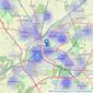 Martin & Co - Doncaster listings heatmap