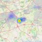 Ridgeway Residential Estate Agent - Lymm listings heatmap
