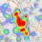 Bob Gutteridge - Newcastle Under Lyme listings heatmap