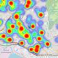 Field Palmer - Shirley listings heatmap