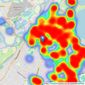 Martin Flashman & Co. - Walton-on-Thames listings heatmap