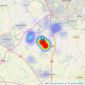 David Robinson Estate Agents - Broughton Astley listings heatmap