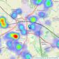 Connells - Rugby listings heatmap