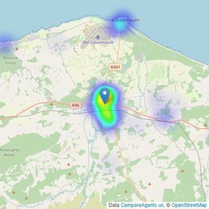 AB & S Estate Agents - Elgin listings heatmap