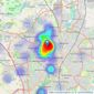 Abbey Lettings & Sales - Leicester listings heatmap