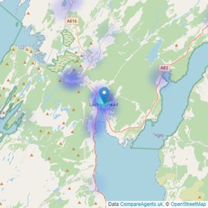 Argyll Estate Agents - Lochgilphead listings heatmap