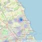 Armstrongs Sales & Lettings - Whitley Bay listings heatmap
