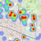 B Simmons & Son - Slough listings heatmap
