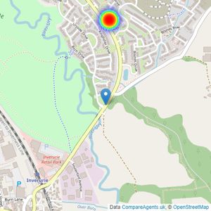Barratt Homes - North Scotland listings heatmap