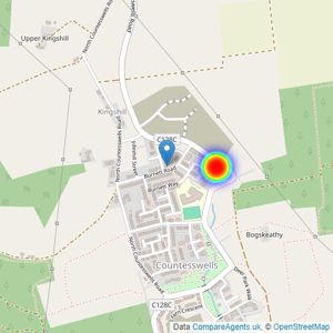Barratt Homes - North Scotland listings heatmap