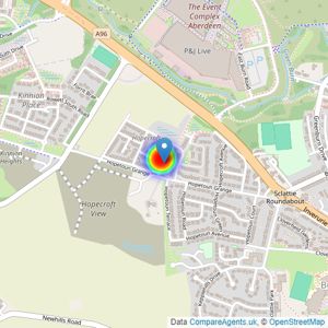 Barratt Homes - North Scotland listings heatmap