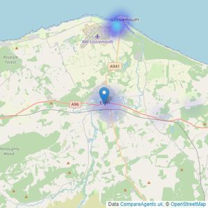 Belvoir Sales - Elgin listings heatmap