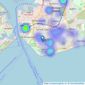Belvoir Sales - Southsea listings heatmap