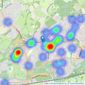 brandons - Knaphill listings heatmap