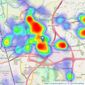 Bridgfords - Bamber Bridge listings heatmap