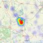 Brown & Co - Retford listings heatmap