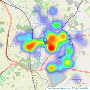 Brown & Merry - Leighton Buzzard listings heatmap