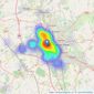 Butters John Bee - Newcastle Under Lyme listings heatmap