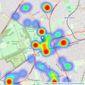 Christies - Cheam Sales listings heatmap