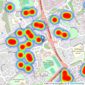 Connells - Walnut Tree listings heatmap