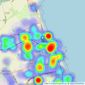 Cooke & Co - Whitley Bay listings heatmap