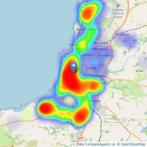 Corum - Ayr listings heatmap