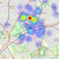 Cromwells Estate Agents - Cheam - Sales listings heatmap