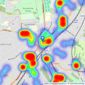 Cubitt & West - Purley listings heatmap
