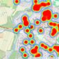 Curchods Estate Agents - Weybridge listings heatmap