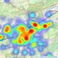 Curchods Estate Agents - Woking listings heatmap