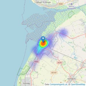 Curlett Jones Estates - Southport listings heatmap