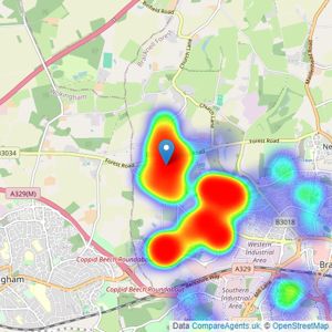 David Cliff - Binfield listings heatmap