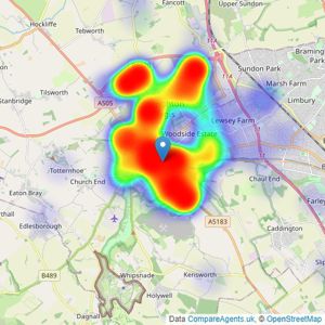 Deakin-White - Dunstable listings heatmap