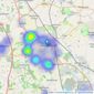 EDWARDS (sales and lettings) Limited - Loughborough listings heatmap