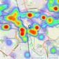 Entwistle Green - Preston listings heatmap